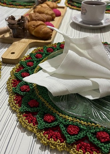 Yılbaşı özel konseptli El emeği Amerikan Supla 6adet - Görsel 2