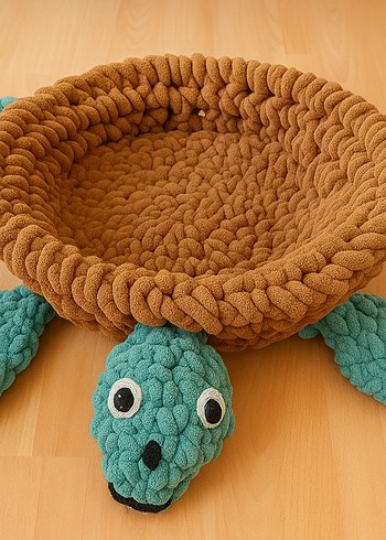 El Örgüsü Kaplumbağa Kedi Yatağı - Görsel 2