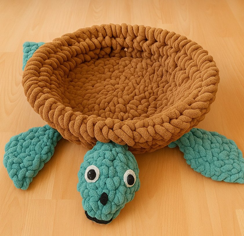 El Örgüsü Kaplumbağa Kedi Yatağı - Görsel 2