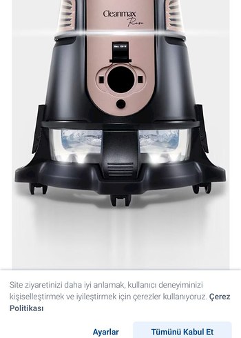 Pembe Cleanmax Toz Torbasız Elektrikli Süpürge