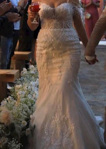 Straplez Uzun Kuyruklu balık Gelinlik NS SPOSA - Görsel 3