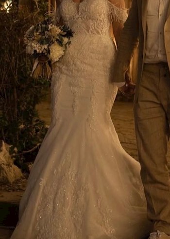 Straplez Uzun Kuyruklu balık Gelinlik NS SPOSA - Görsel 2