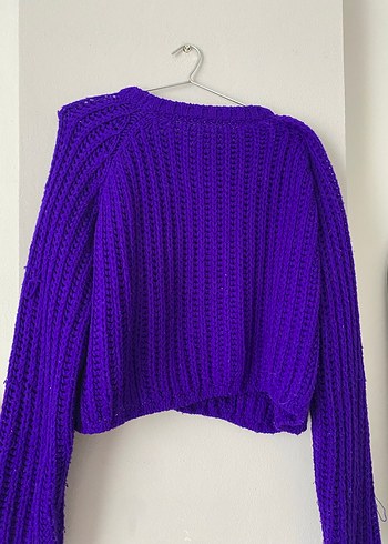 Mor Örgü Kadın Kazak - Görsel 3