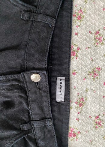 Siyah Rahat Kesim Midi Kot Pantolon - Görsel 3