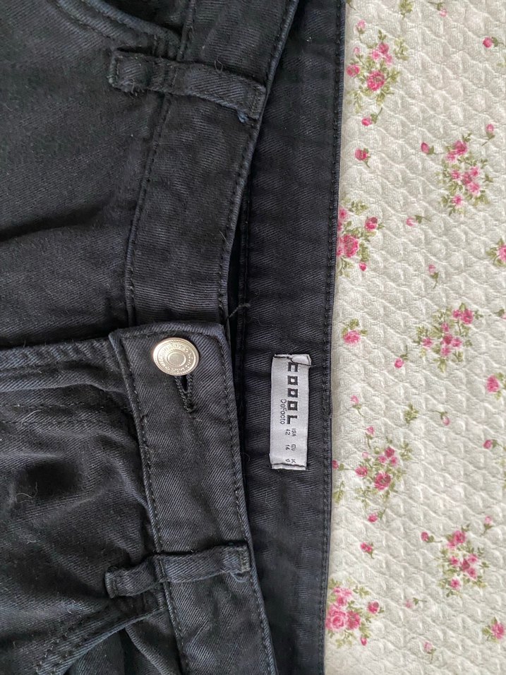 Siyah Rahat Kesim Midi Kot Pantolon - Görsel 3