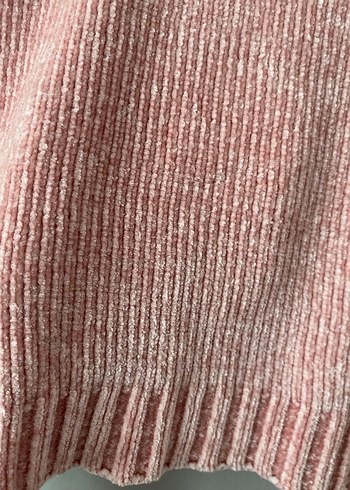 Pembe Örgü Kadın Kazak - Görsel 4