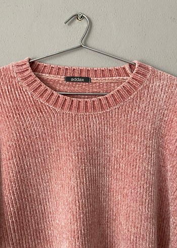 Pembe Örgü Kadın Kazak - Görsel 2