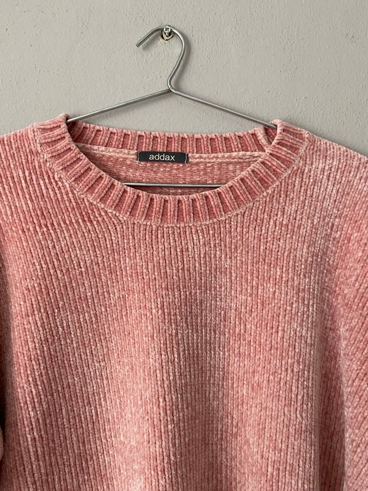 Pembe Örgü Kadın Kazak - Görsel 2