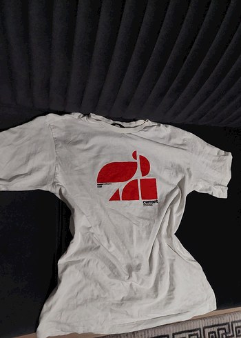 Beyaz Baskılı Erkek Tişört - Görsel 2