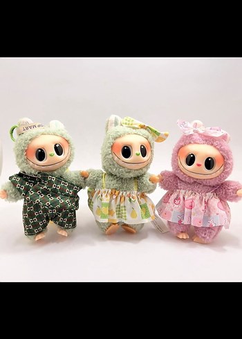 Beden Renk Labubu Renkli Peluş Bebek Seti