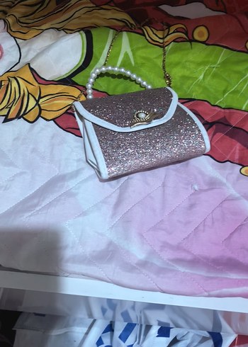 Boncuk Detaylı Parlak Kahverengi Kadın Çantası