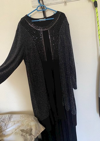 Siyah Uzun Kollu Gotik Salaş Elbise - Görsel 2