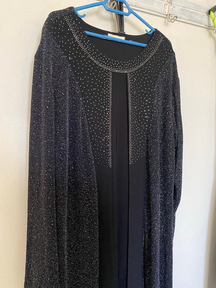 Siyah Uzun Kollu Gotik Salaş Elbise - Görsel 5