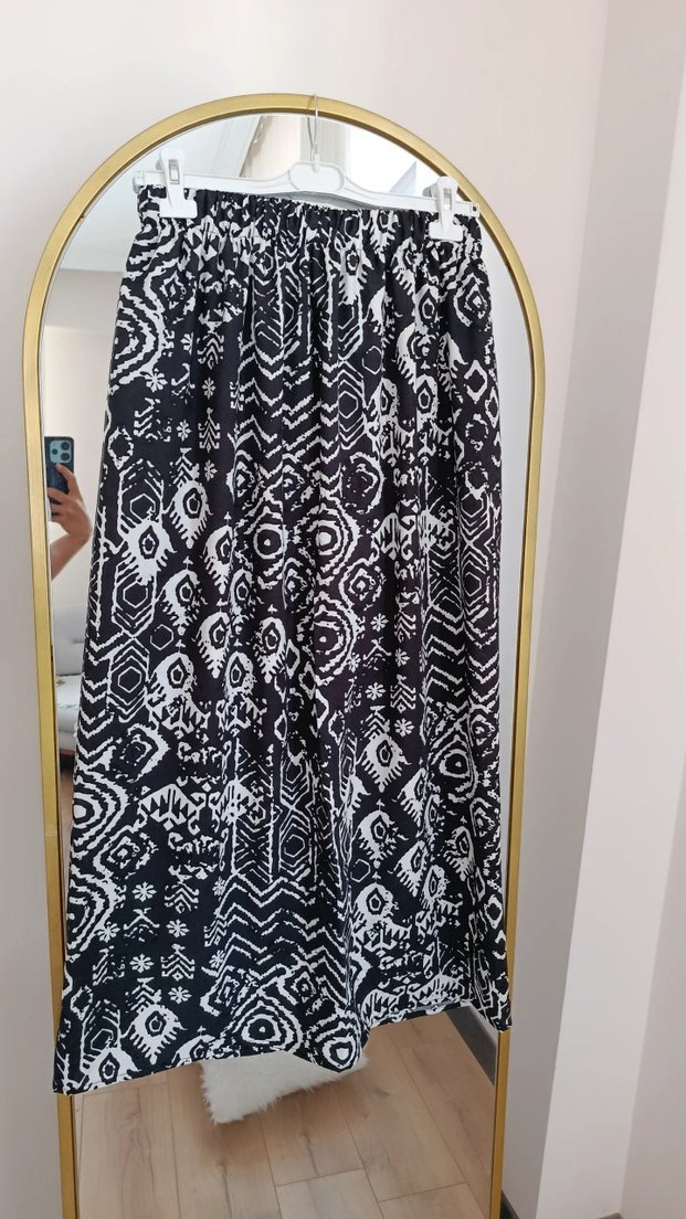 Bohem Siyah Pilili Uzun Etek - Görsel 2