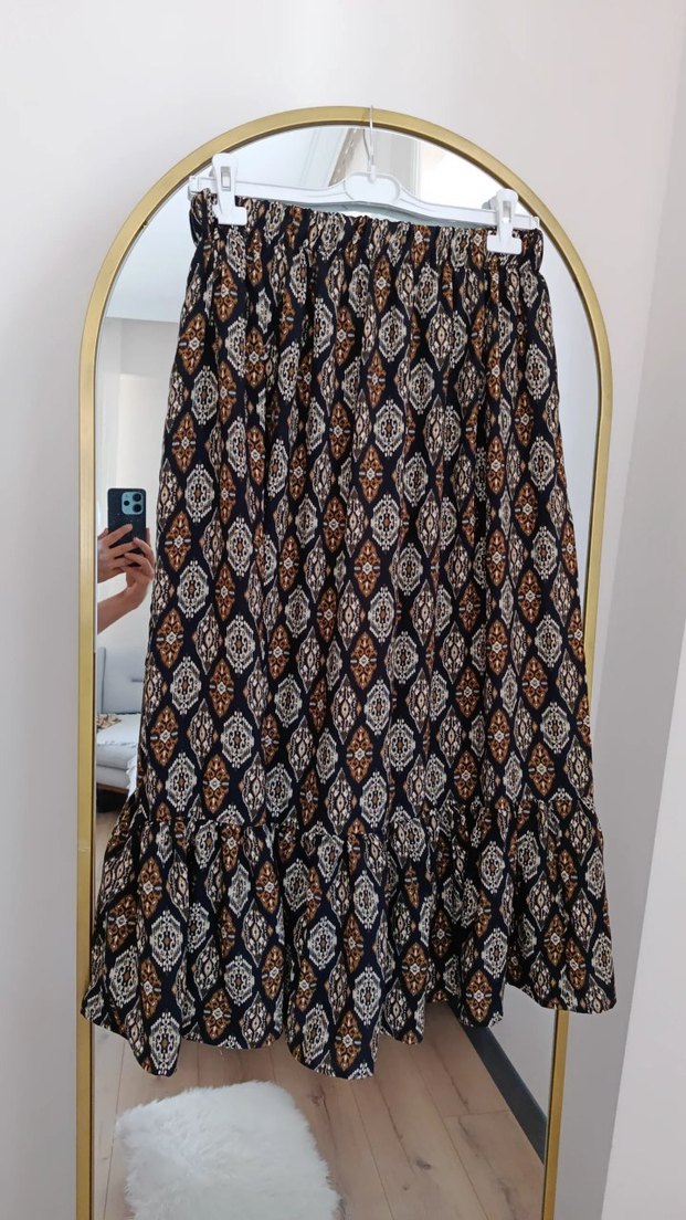 Bohem Renkli Uzun Etek - Görsel 2