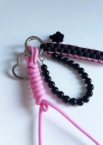 Diğer Ayıcık Detaylı Pembe Anahtarlık / Çanta Charmı