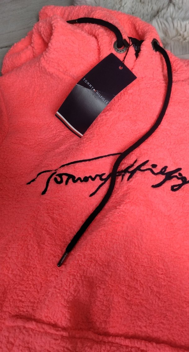 Tommy Hilfiger etiketli hiç giyilmedi canli renkte polar sweat - Görsel 2