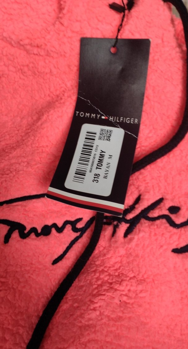 Tommy Hilfiger etiketli hiç giyilmedi canli renkte polar sweat - Görsel 3