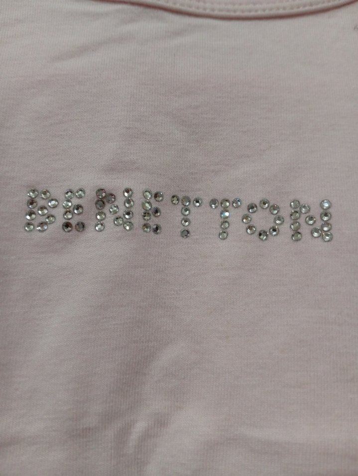 Benetton Kız Çocuk Pudra Uzun Kollu Tişört - Görsel 3