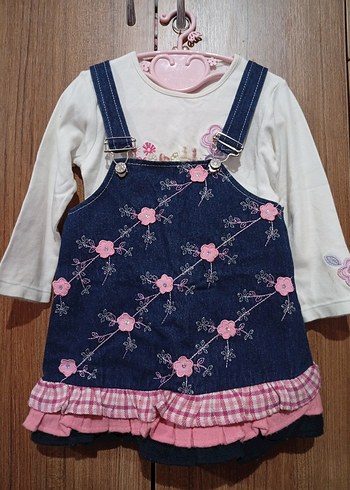 Beyaz Kız Çocuk Uzun Kollu Pamuklu Tişört - Görsel 2