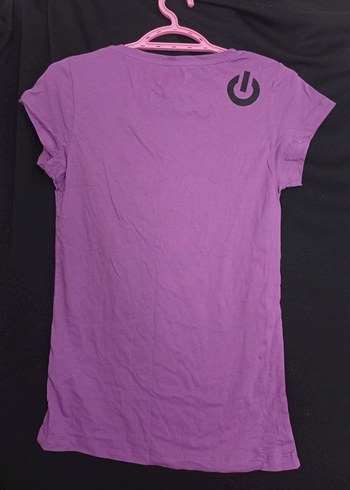 Mor Baskılı Pamuklu Kız Tişörtü - Babylon - Görsel 2