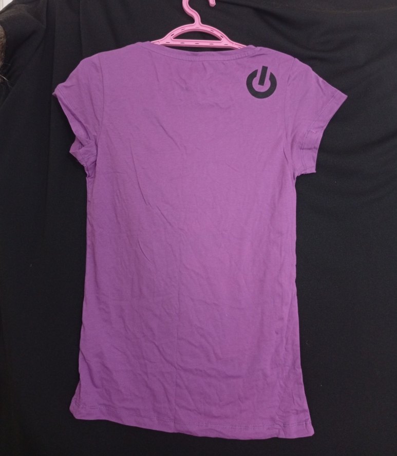 Mor Baskılı Pamuklu Kız Tişörtü - Babylon - Görsel 2