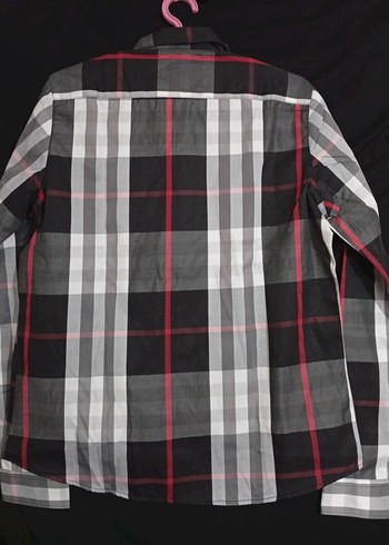 Gri Kareli Uzun Kollu Erkek Gömlek - Görsel 3