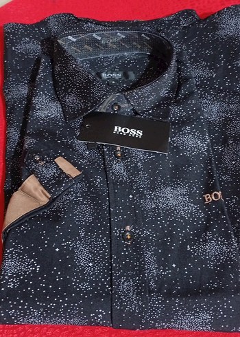 Düğmeli Siyah Desenli Erkek Kısa Kollu Gömlek - Görsel 2