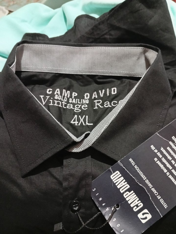 Siyah Pamuklu Baskılı Kısa Kollu Erkek Gömlek - Görsel 2