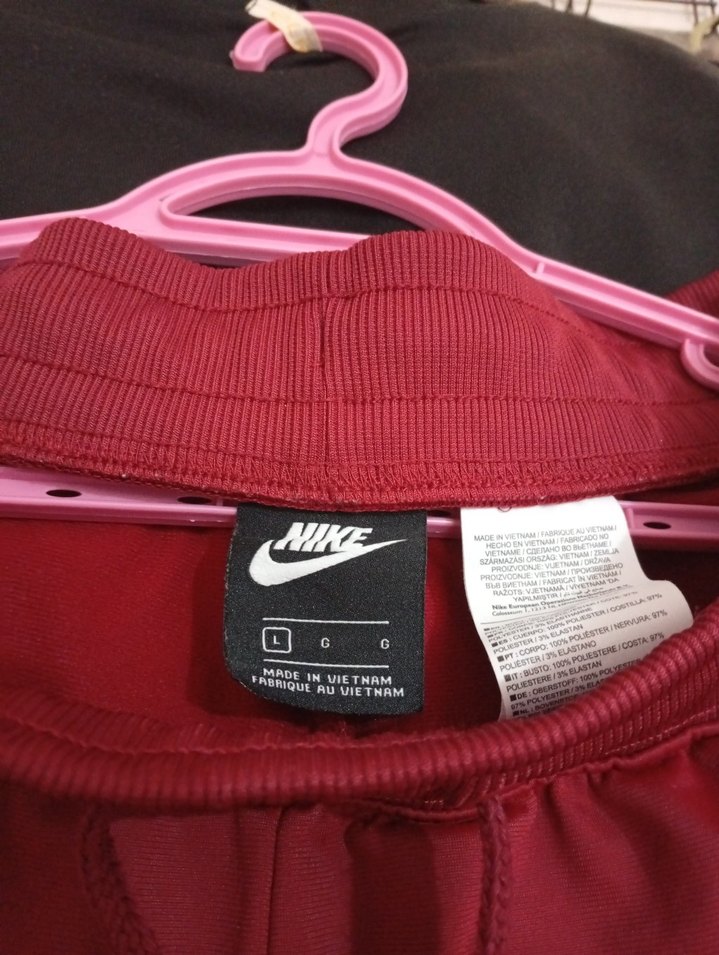 Nike Koyu Kırmızı Rahat Kesim Kadın/Erkek Eşofman - Görsel 2