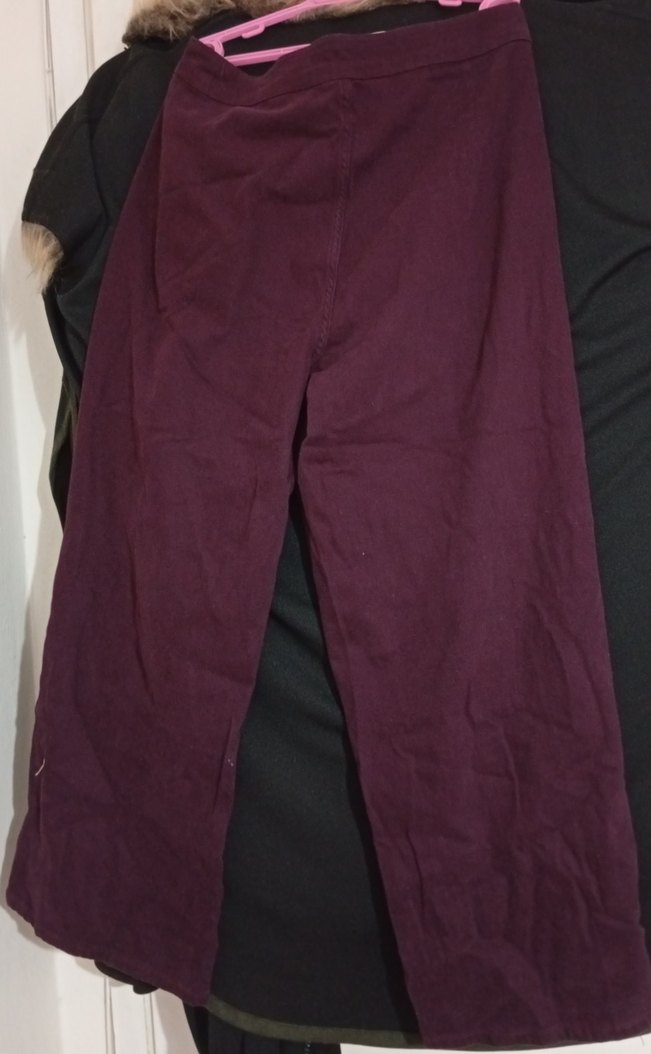 Bordo Salaş Kadın Kumaş Pantolon - Görsel 2