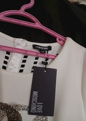 Uzun Kollu Beyaz Taşlı Payetli Kadın Abiye Elbise - Görsel 3