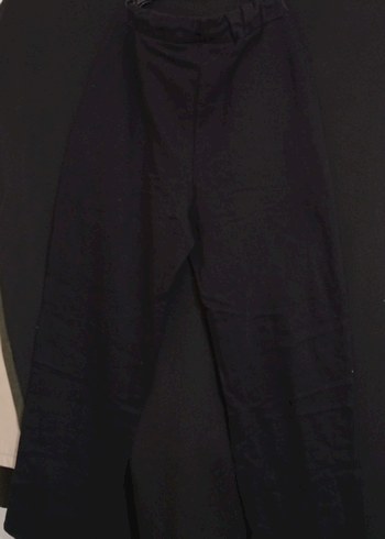 Siyah Regular Fit Fermuarlı Kadın Erkek Pantolon - Görsel 3