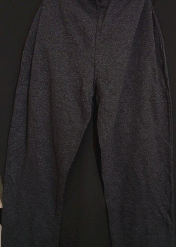 Gri kadın /Erkek Rahat Kesim Fermuarlı Pantolon Eşofman - Görsel 3