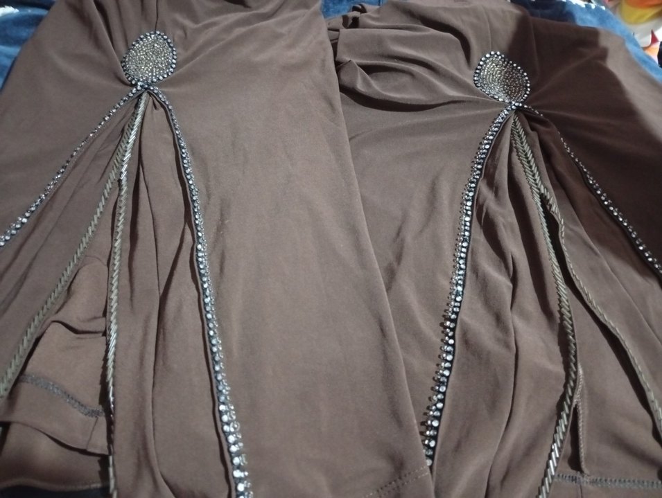 Kahverengi Bohem Geniş Kesim Uzun Kumaş Pantolon - Görsel 4