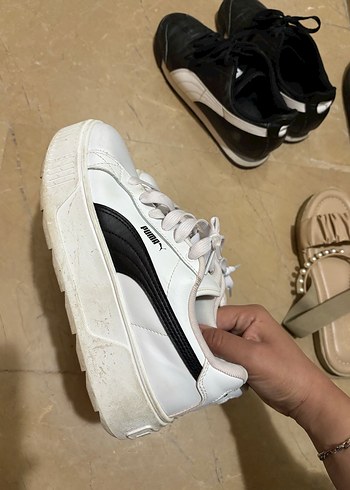 Beyaz Platform Topuklu Kadın Spor Ayakkabı puma orjinal 38