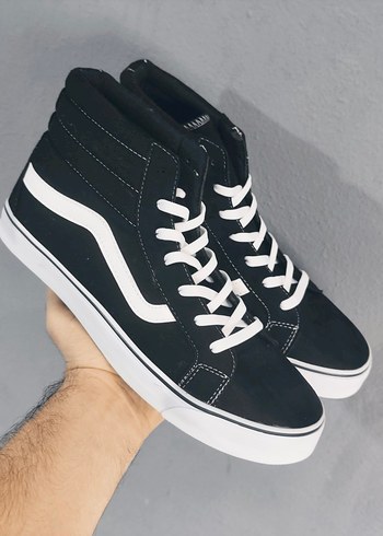 Vans C42 Siyah Beyaz Vans Yuksek Bilekli Sneaker