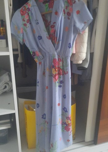 Çiçekli Bohem Desenli mavi Çok Renkli s beden