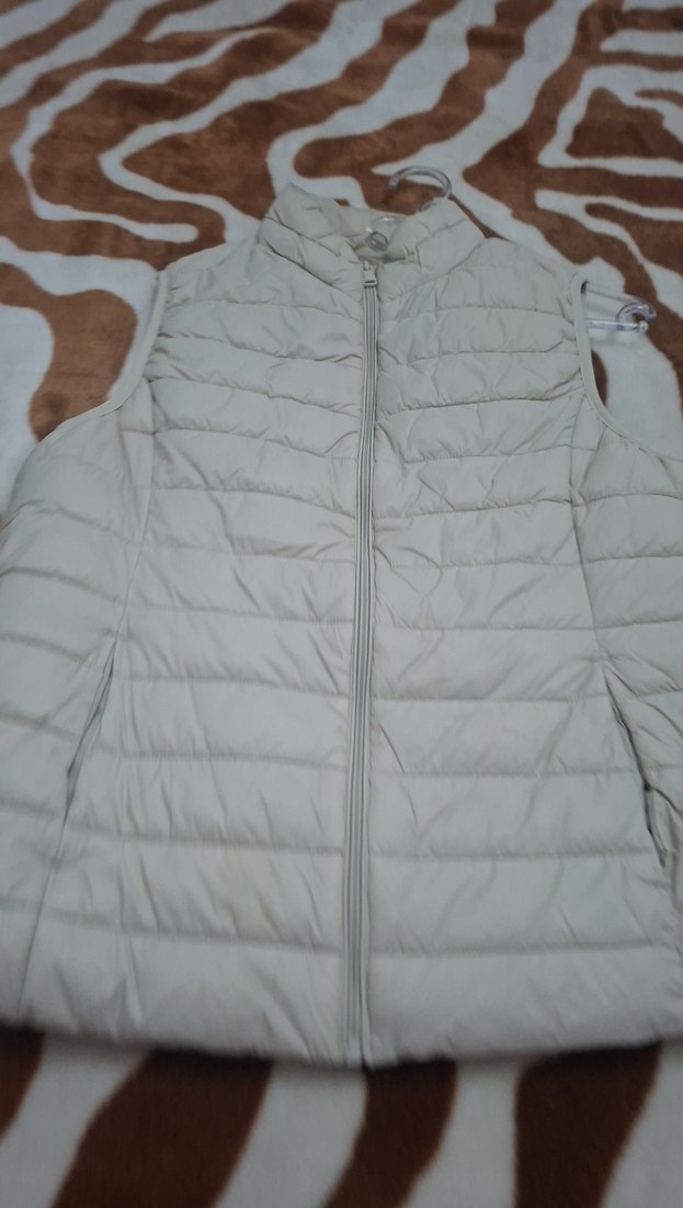 Fermuarlı Bej Kadın Yelek - Görsel 3