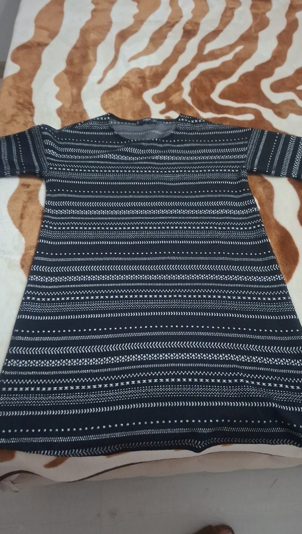 Siyah midi elbise - Görsel 4