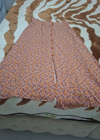 Bohem Tarzı Düğmeli Uzun Midi Etek - Görsel 2