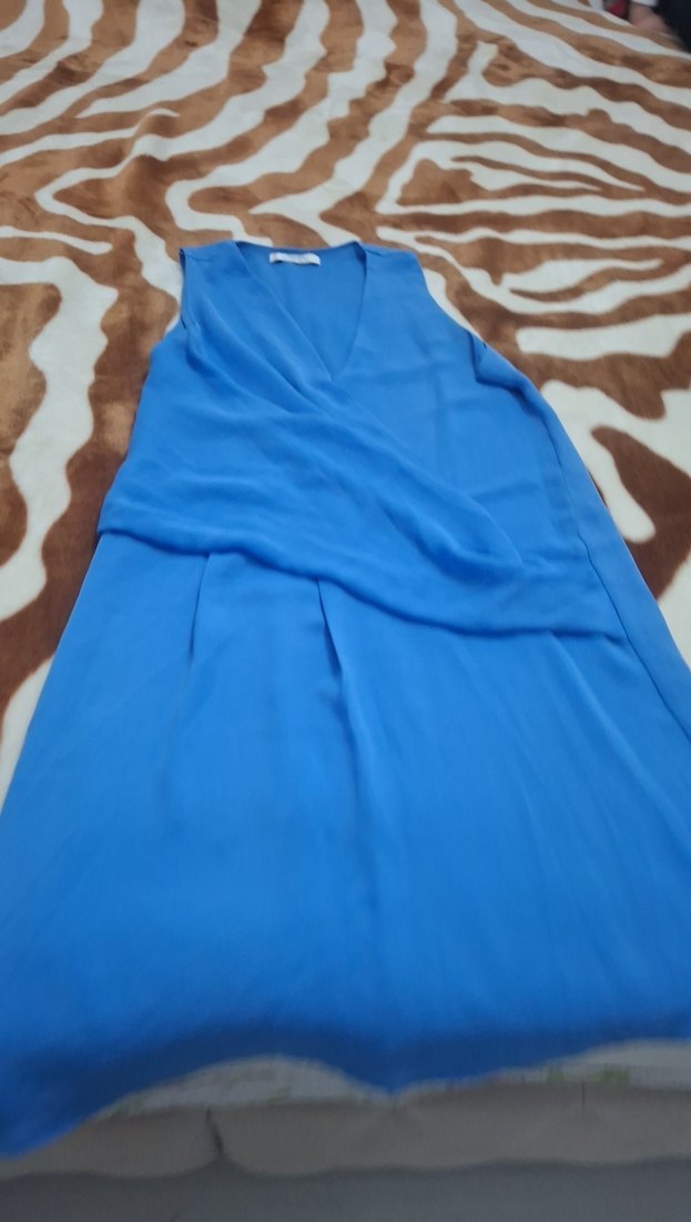 Mavi Drapeli Hamile Tuniği - Görsel 4