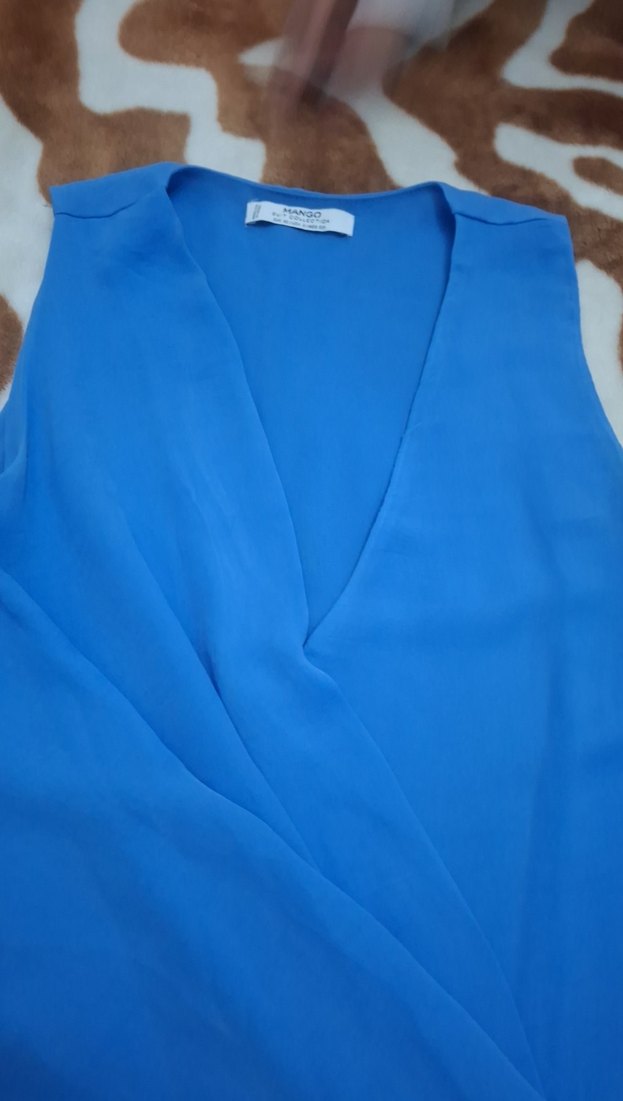 Mavi Drapeli Hamile Tuniği - Görsel 5