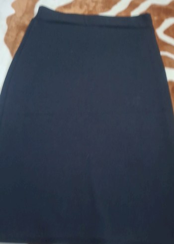 Düz Siyah Midi Kalem Etek - Görsel 4