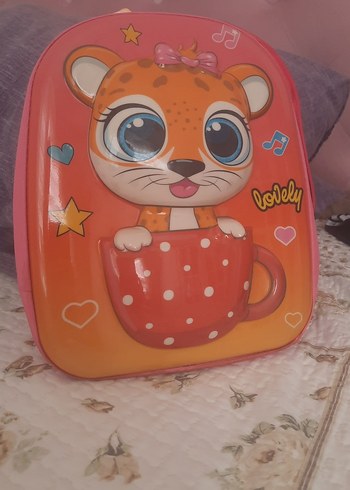 Renkli Pembe Çocuk Okul Çantası