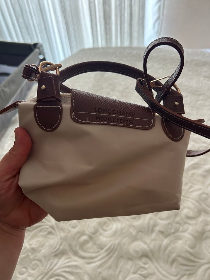Longchamp Krem Kahverengi Mini Çanta — görsel 3/4