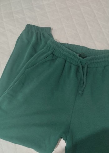 Kadın Koyu Yeşil Rahat Kesim Eşofman Altı - Görsel 2