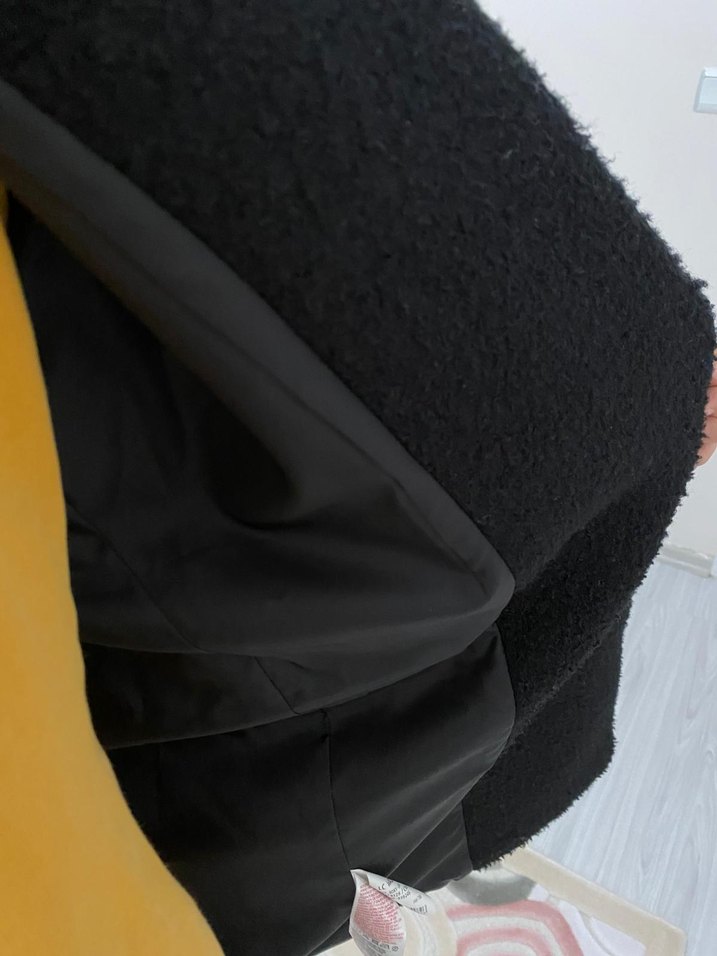 Kadın Siyah Kaban - Görsel 5