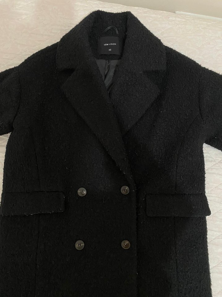 Kadın Siyah Kaban - Görsel 4