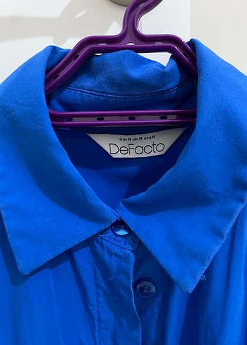 Kadın Mavi Düğmeli Gömlek - Görsel 3